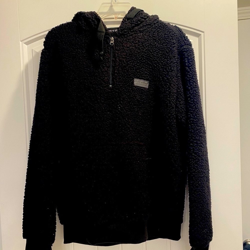 Black Simply southern fleece hoodie